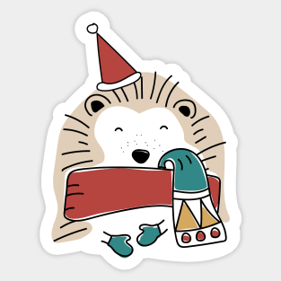 Cute handdrawn Hedgehog Sticker